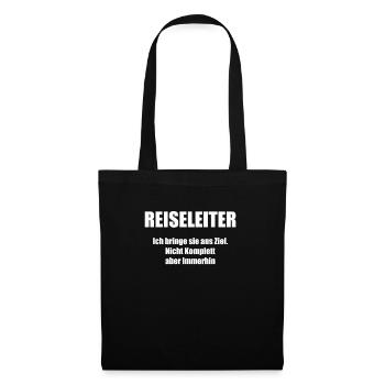 Reiseleiter Tour Guide Arbeit Reisegruppe Motiv - Stoffbeutel - Schwarz - Vorne