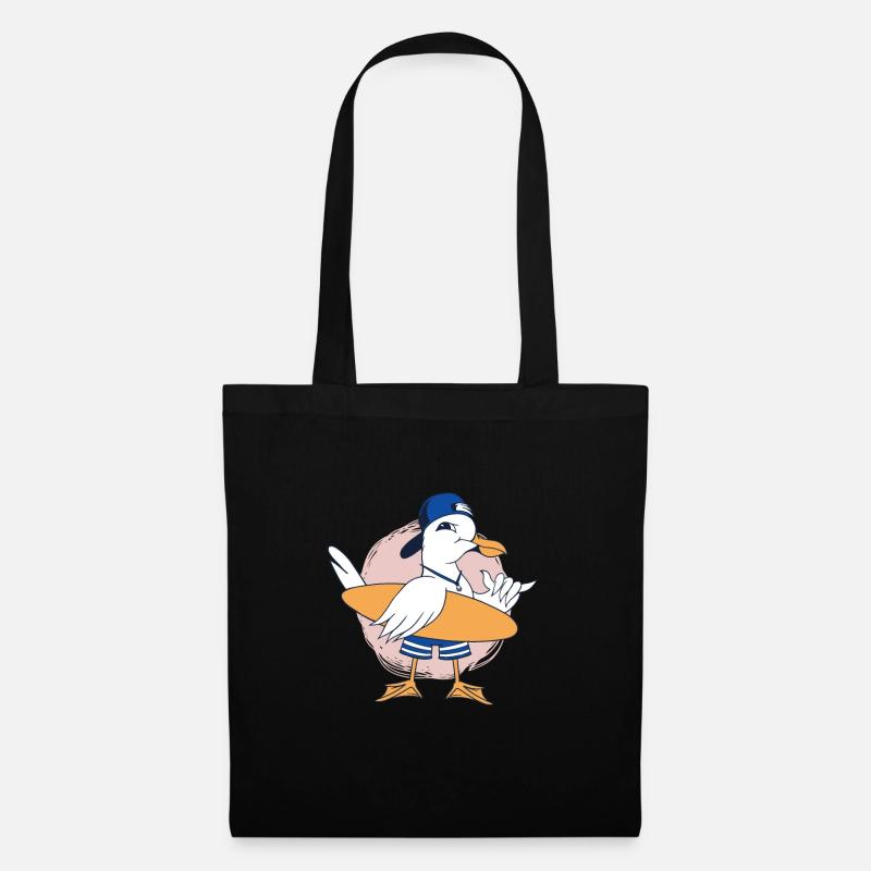 Surfer gull - Tote Bag - black