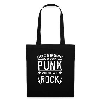 punk punk rocker punk rock - Tote Bag - black - Front
