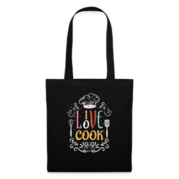 Cooking love and life gift chef - Tote Bag - black - Front