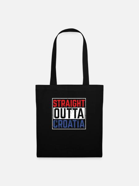 Kroatien Kroatisch Zagreb Geschenk - Stoffbeutel - Schwarz