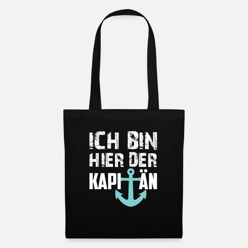 ICH BIN HIER DER KAPITÄN - Stoffbeutel - Schwarz