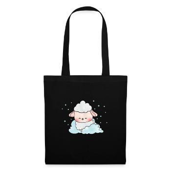 Moutons sur les nuages - Sac en tissu - noir - Devant