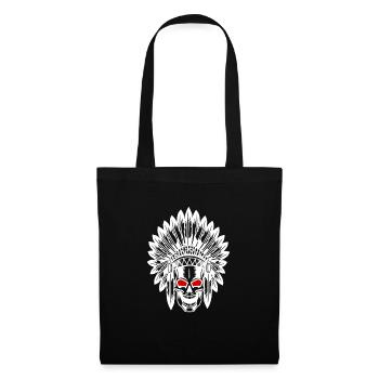 Indianer - Stoffbeutel - Schwarz - Vorne