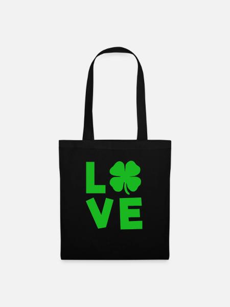 St Patricks day Liebe - Stoffbeutel - Schwarz