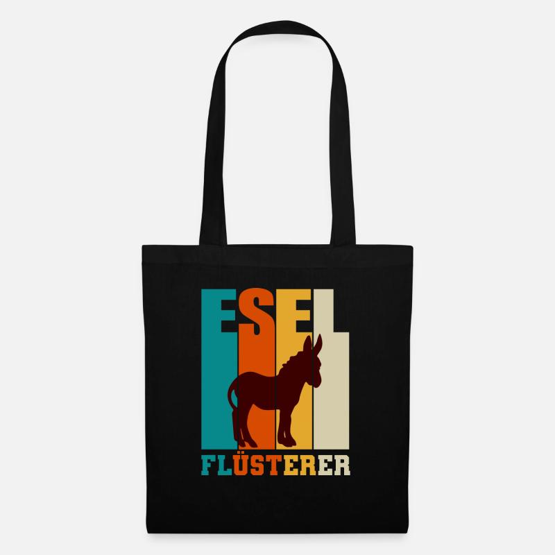 Esel - Stoffbeutel - Schwarz
