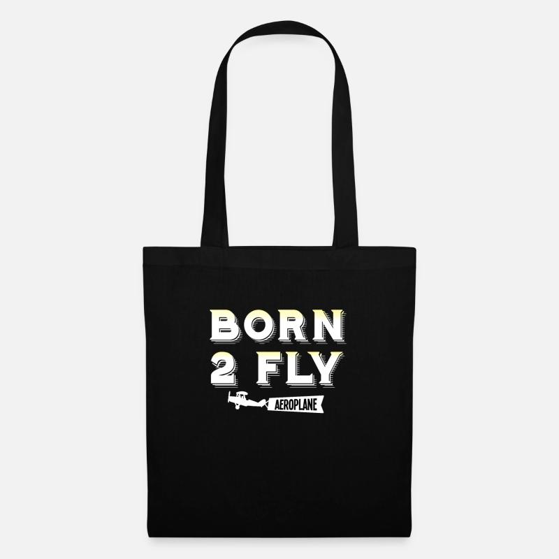 Pilot Geschenk Produkt Flying Airplane Aviation - Stoffbeutel - Schwarz