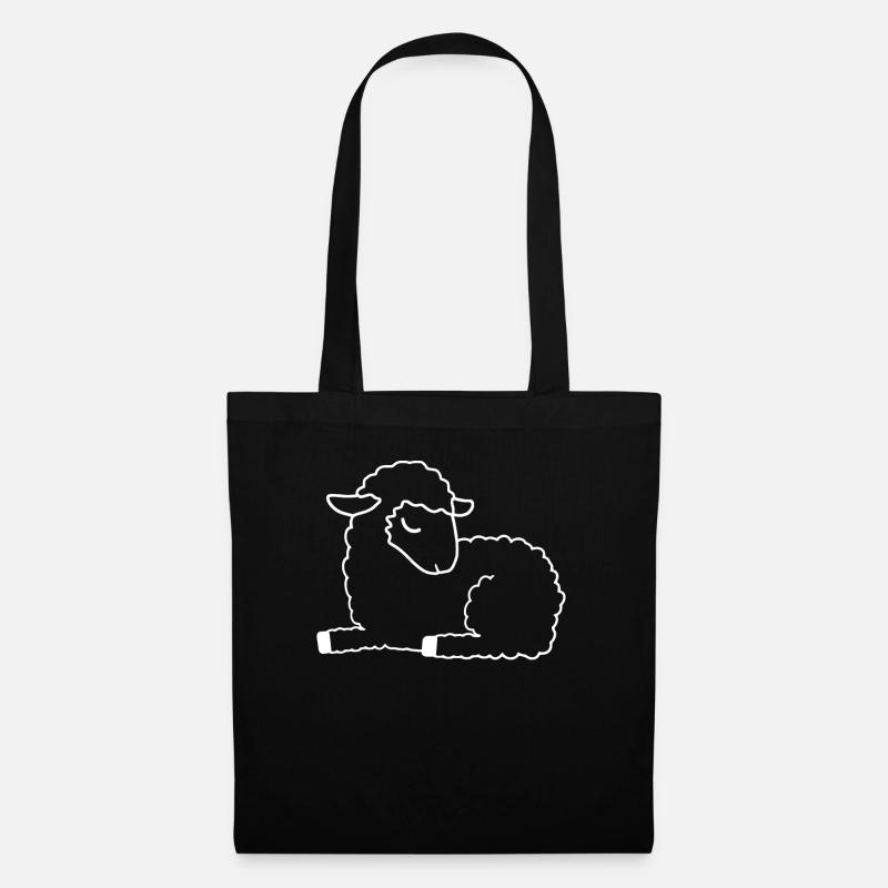 Süßes Schaf Lämmchen Tierliebhaber Geschenk Design - Stoffbeutel - Schwarz