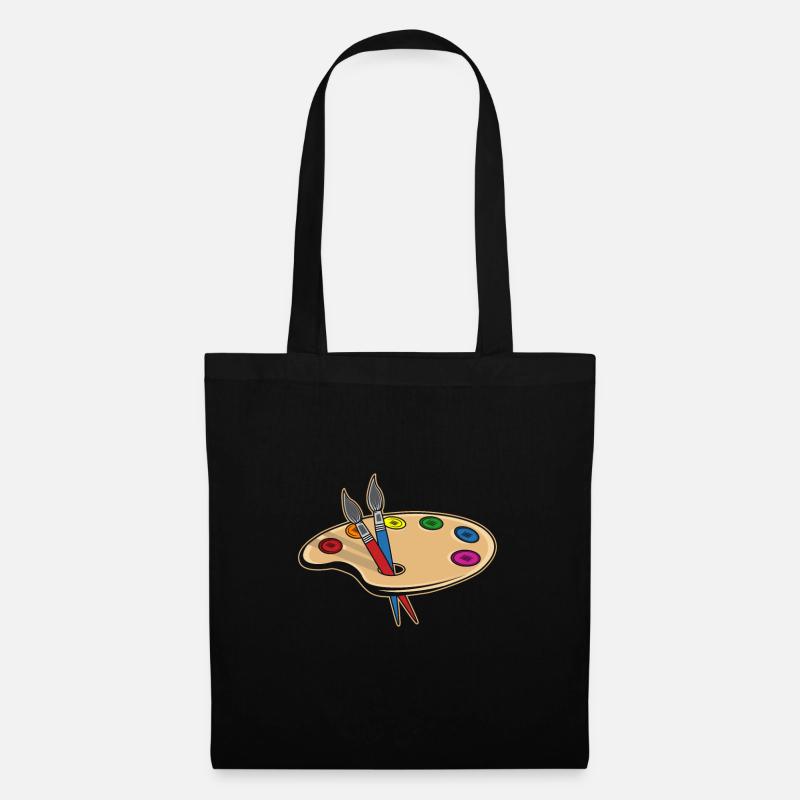 Farbpalette Künstler oder Maler Geschenk - Stoffbeutel - Schwarz