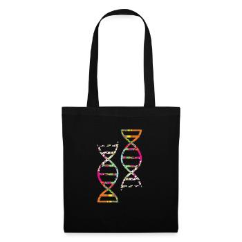 DNA-Molekül Biologe oder ein Genetiker Geschenk - Stoffbeutel - Schwarz - Vorne