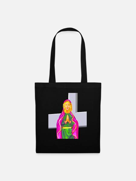 Madonna - Jungfrau Maria - Virjine Mary - Stoffbeutel - Schwarz