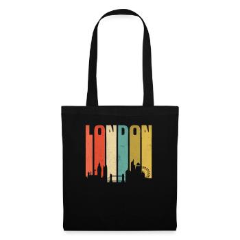 Vintage London Souvenir - Retro Stripes London - Tote Bag - black - Front