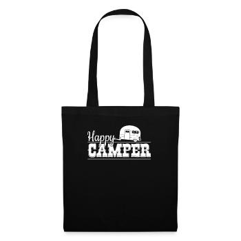Happy camper camping caravan camper gift - Tote Bag - black - Front