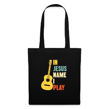 Guitare au nom de Jésus que je joue - Sac en tissu - noir - Devant