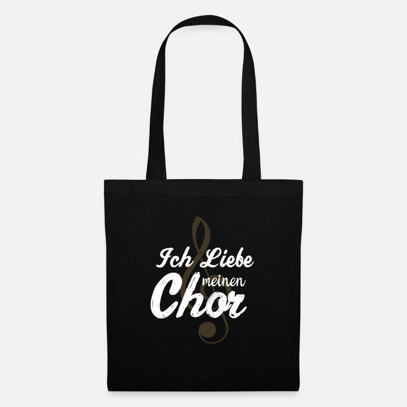 Ich liebe meinen Chor - Stoffbeutel - Schwarz
