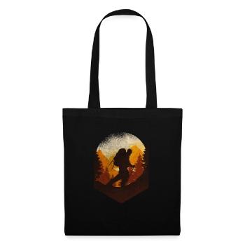 Cool Hiking Hiking Mountains Shirt - Tote Bag - black - Front