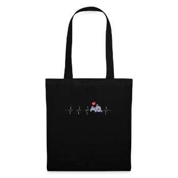 Battement de coeur d'un koala - Sac en tissu - noir - Devant