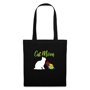 Autism Awareness Cat Aspergers Mom Down Syndrome - Tote Bag - black - Front