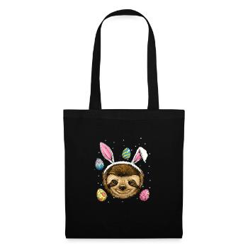 Easter Bunny Sloth Easter Sloth Sloth Lazy Cute Sl - Stoffbeutel - Schwarz - Vorne
