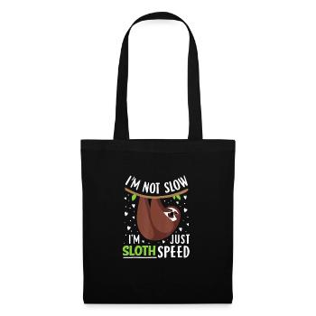 Im Not Slow Im Just Sloth Speed Sloths Sloth Lazy - Sac en tissu - noir - Devant