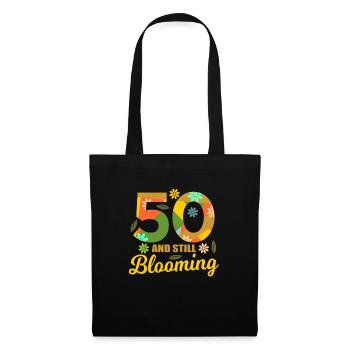 50. Geburtstag 50 Jahre alte Geschenkidee - Stoffbeutel - Schwarz - Vorne