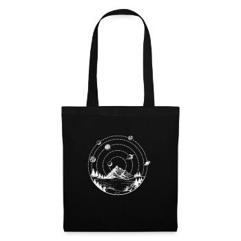 Montagne Planet see camper et alpiniste cadeau - Sac en tissu - noir - Devant