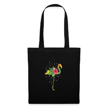 Flamingo - Sac en tissu - noir - Devant