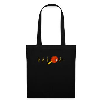 Jouez au tennis de table cadeau équipe de tennis de table - Sac en tissu - noir - Devant