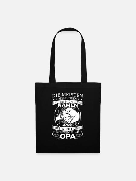 Die Meisten Menschen Nennen Mich Opa - Stoffbeutel - Schwarz