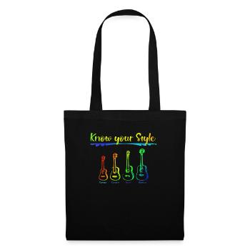 Tailles d'ukulélé - Sac en tissu - noir - Devant