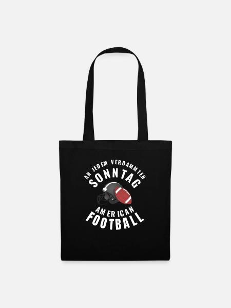 American Football - Stoffbeutel - Schwarz