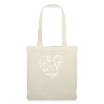 Niedlicher Wortkunst-Backgeschenk-Druck-Bäcker-Konditor - Stoffbeutel - Natur - Vorne