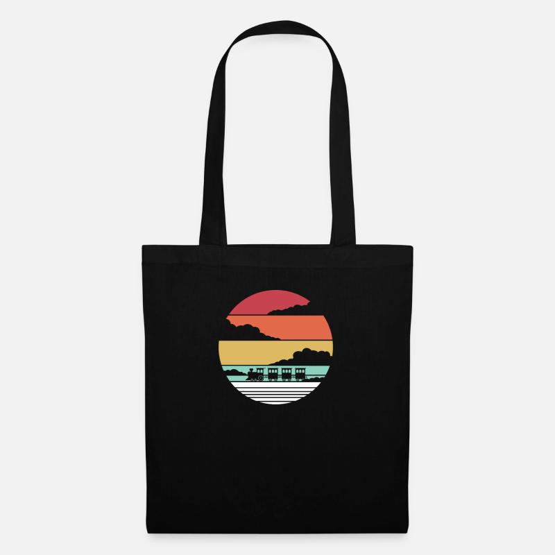Zug Züge Modeleisenbahn Eisenbahn Geschenk - Stoffbeutel - Schwarz