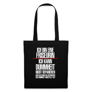 Ich Bin Eine FRISEURIN - Stoffbeutel - Schwarz - Vorne