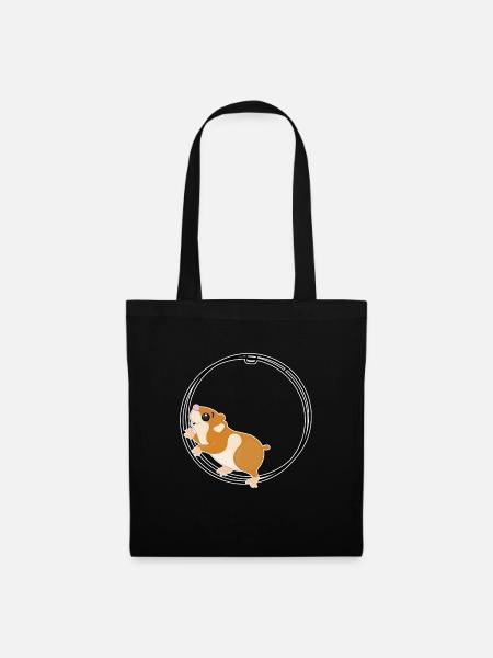 Rhönrad TShirt für die Turnerin - Stoffbeutel - Schwarz