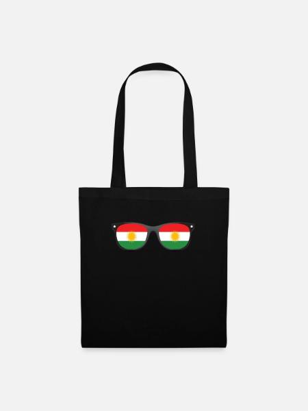 Kurdistan Kurden t shirt Geschenk - Stoffbeutel - Schwarz