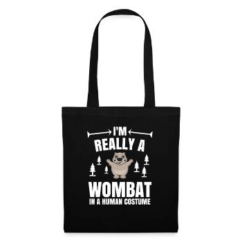 Wombat marsupial Australia gift - Tote Bag - black - Front
