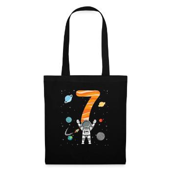 Astronaut 7th birthday space for boys - Tote Bag - black - Front