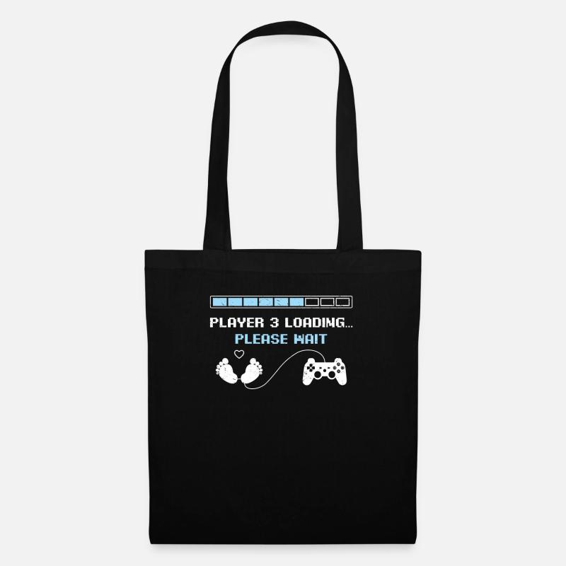 Player 3 Loading Announceme de grossesse drôle de jeu - Sac en tissu - noir