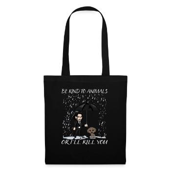 Soyez gentil avec les animaux amoureux des chiens amoureux des animaux amoureux des animaux - Sac en tissu - noir - Devant