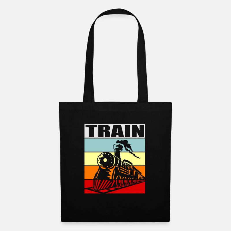 train - Sac en tissu - noir