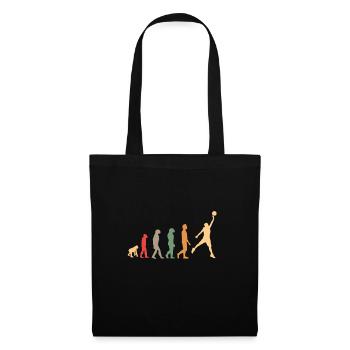 vintage, retro evolution basketball basket with dunk - Tote Bag - black - Front