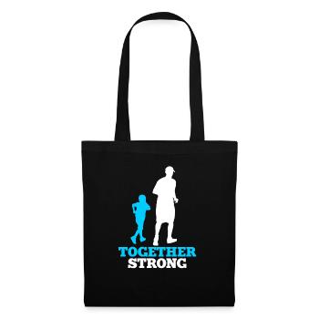 Équipe de jogging sport père fils - Sac en tissu - noir - Devant