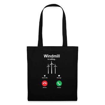 Moulin à vent - Sac en tissu - noir - Devant