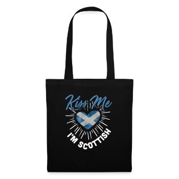 Kiss me I'm Scottish Schottland Schottische Highla - Stoffbeutel - Schwarz - Vorne