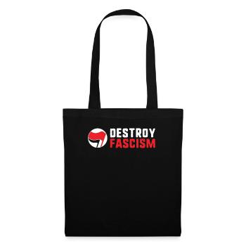Destroy fascism antifa antiracism and antifascist - Tote Bag - black - Front