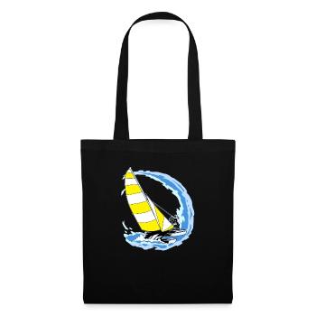 Sailboat And Wave Gift Design Vintage Sailor - Tote Bag - black - Front
