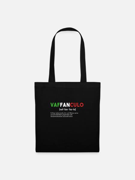 Vaffanculo Italien Humor lustiges Geschenk Italia - Stoffbeutel - Schwarz