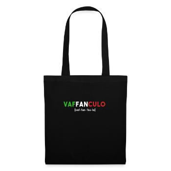 Italien Flagge Vaffanculo Italiener Humor Geschenk - Stoffbeutel - Schwarz - Vorne