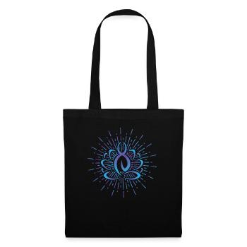 Fleur de fleur de lotus - Sac en tissu - noir - Devant